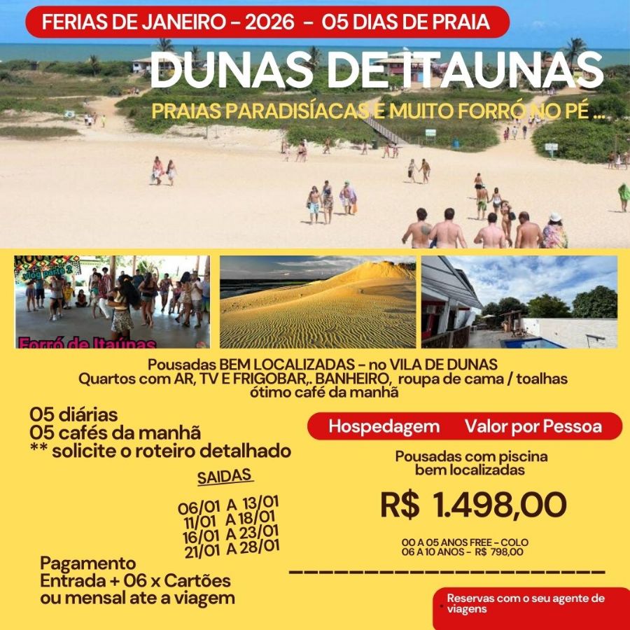 DUNAS DE ITAUNAS - JANEIRO - PRAIA E MUITO SOL